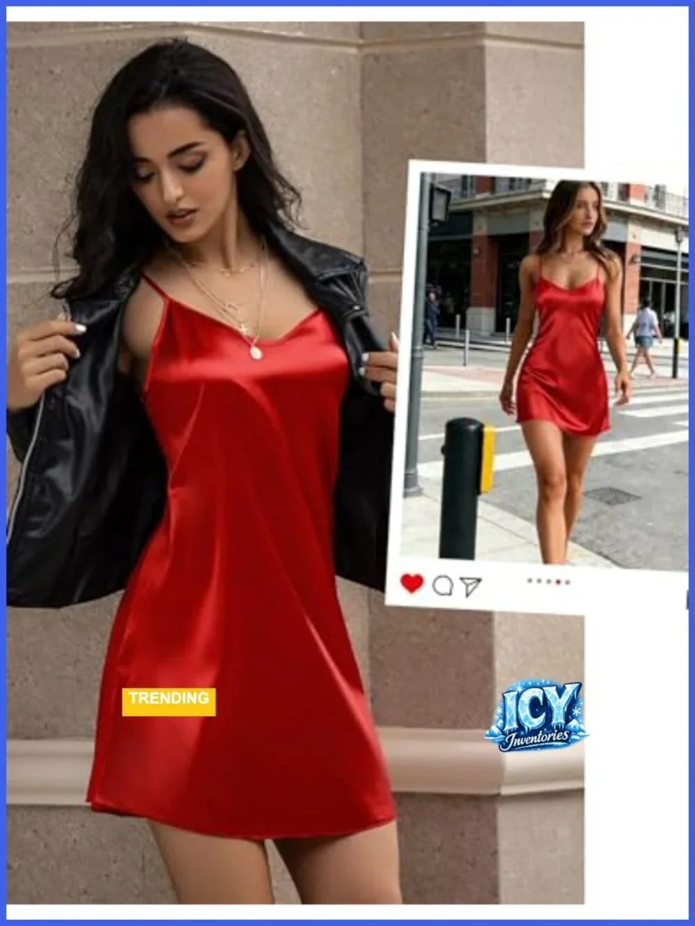 Satin Nightgown Slip Dress for Women Adjustable Straps V-Neck Sleepwear Lingerie